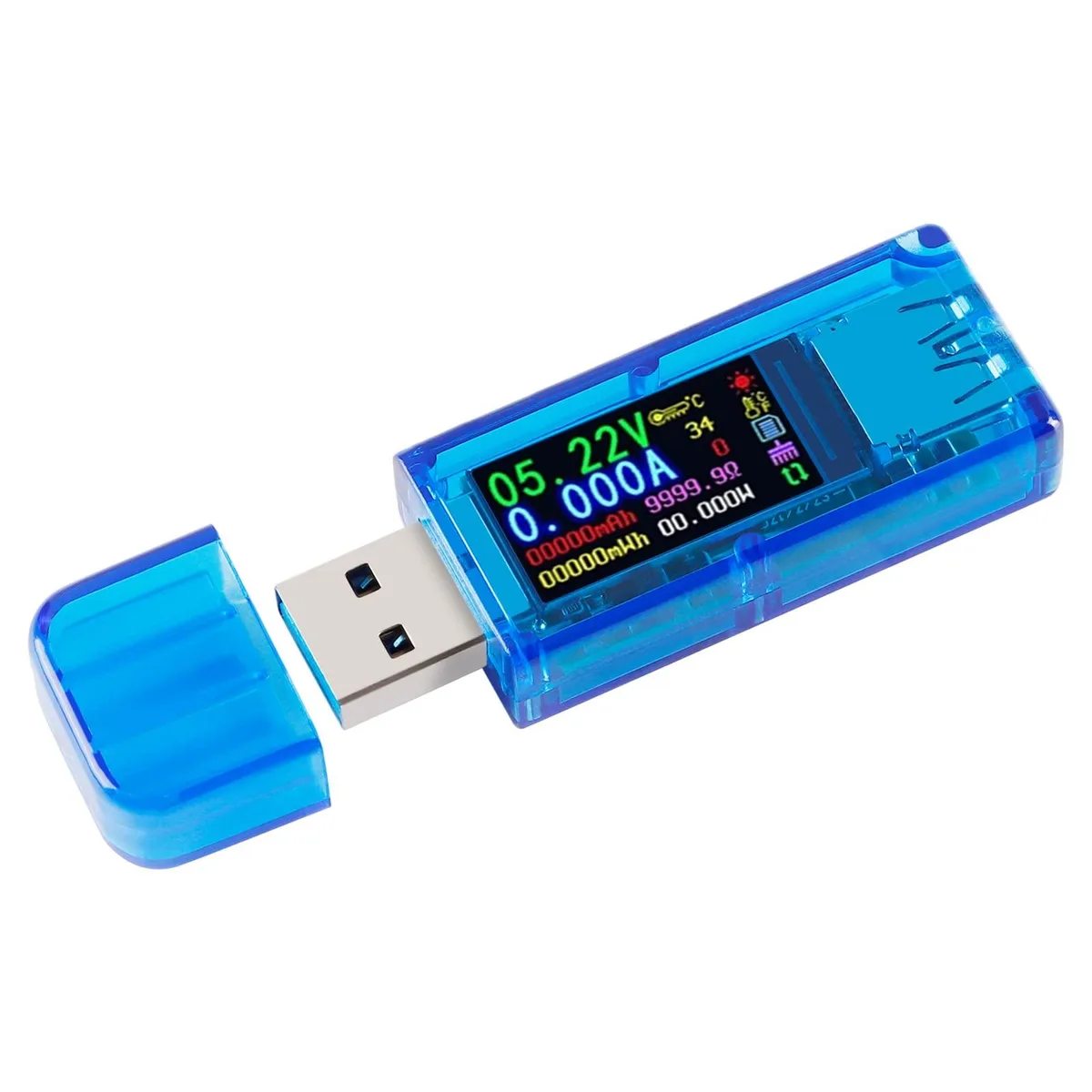 JESSINIE AT34 USB 3.0 Battery Tester IPS Color Display 3.7-30V 0-4A — product photo