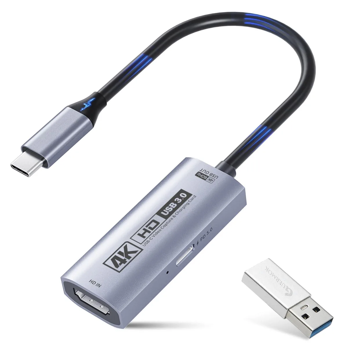 KEHIPI KEHIPI GM-4KC100-S 4K USB3.0 Capture Card PD 100W Silver — product photo