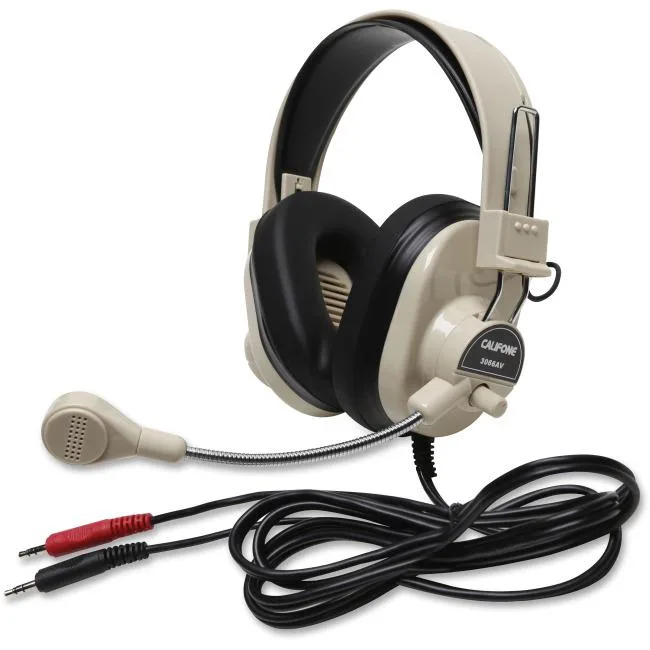 Ergoguys Ergoguys 3066AV Califone Rugged Stereo Over-Ear Headset IR 300 Ohm 1.57 Driver 20-20kHz 7ft .58kg — product photo