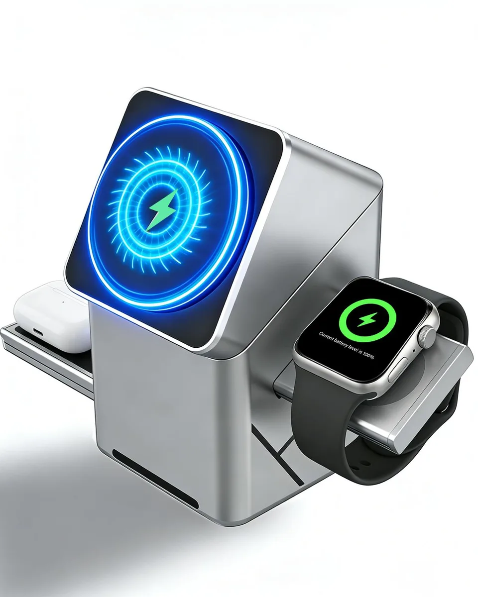 KDYNIX KDYNIX 3-in-1 Wireless Charger Stand Qi2 15W Foldable — product photo
