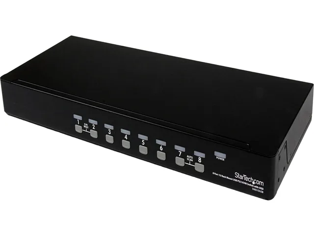 STARTECH STARTECH SV831DUSB 8-port USB PS/2 KVM switch 1U rack mount with OSD — product photo