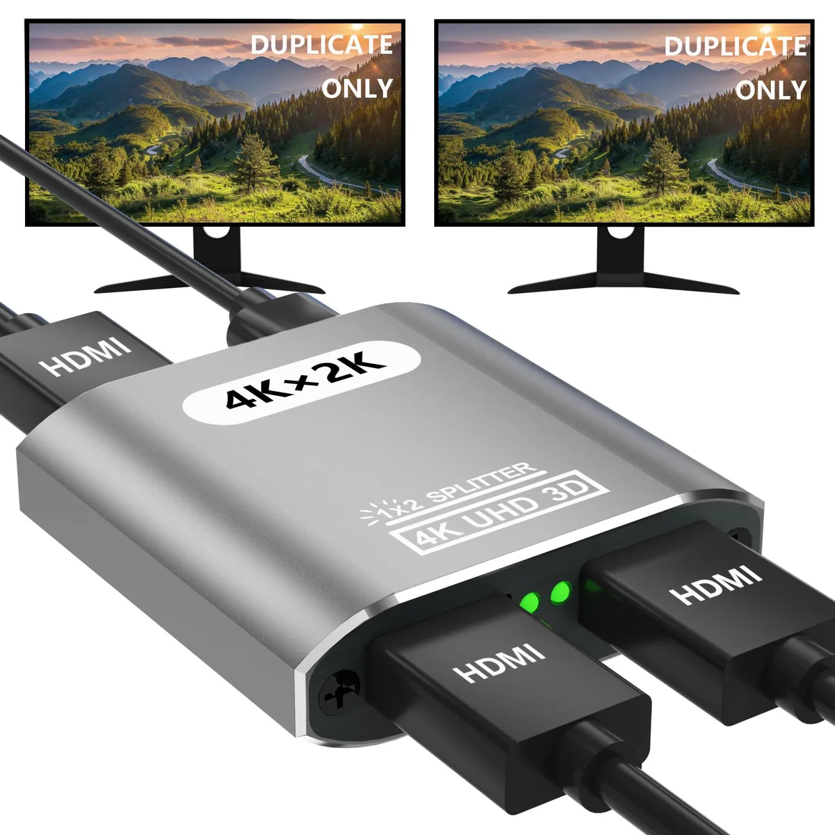 WRIARICH WRIARICH HDMI Splitter 1×2 USB Powered 4K 30Hz — product photo