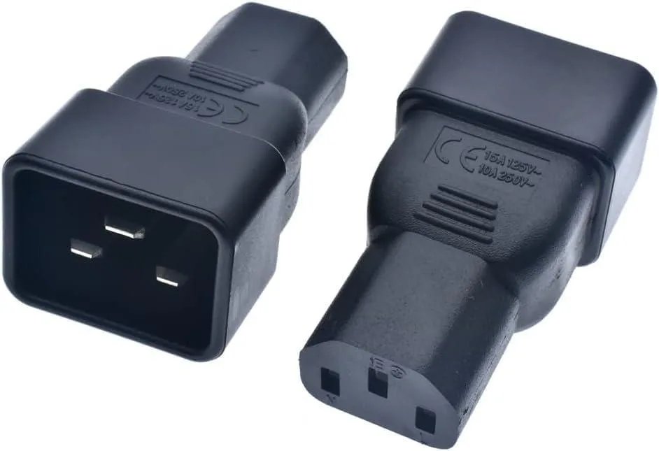 TeKit TeKit IEC320 C20 to C13 Power Adapter 10A 2-Pack — product photo