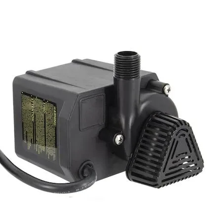 Black submersible pump with 6 foot cord and plug