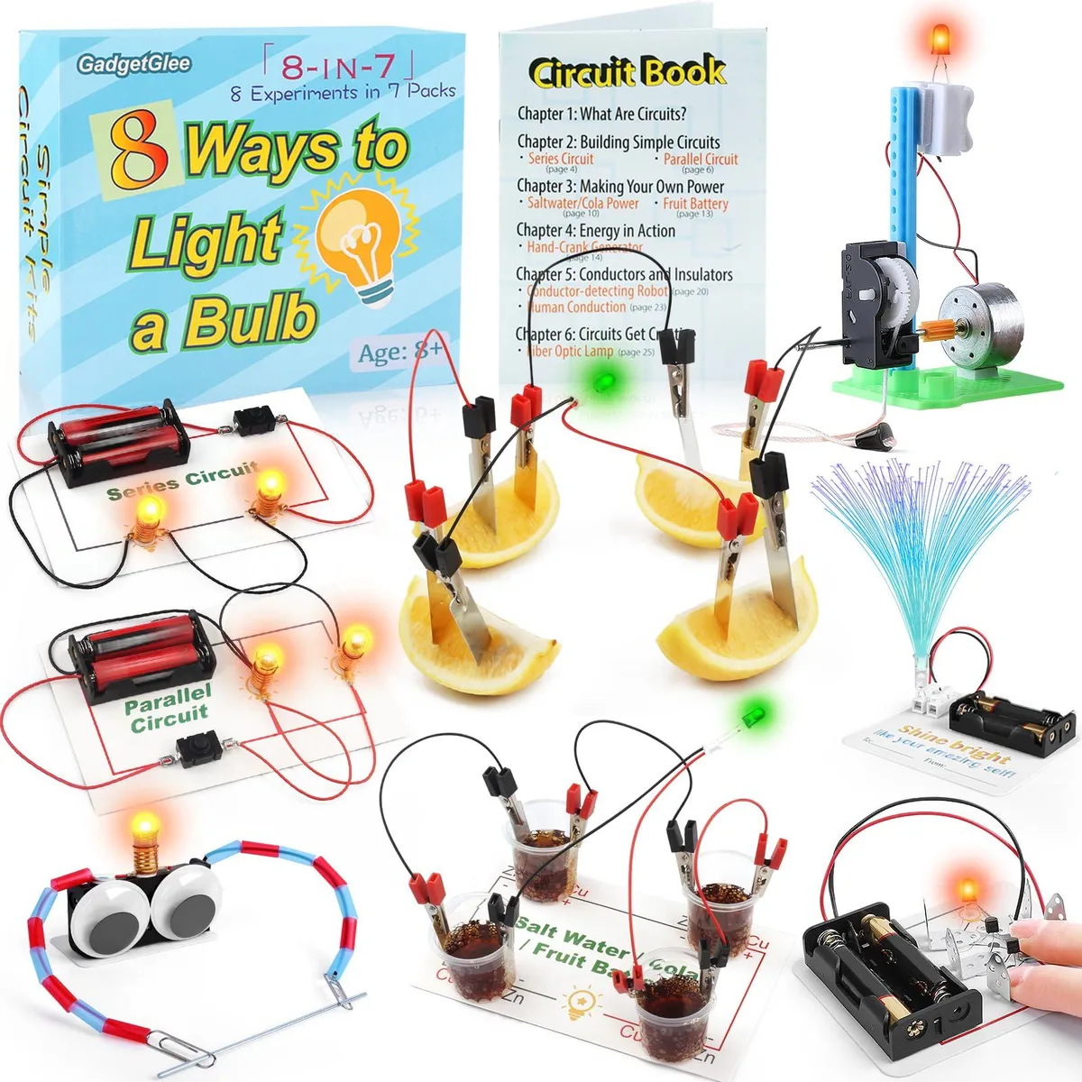 GENERIC Circuit Kit for Kids DP501 8 Experiments 6.41x4.87x2.2in — product photo