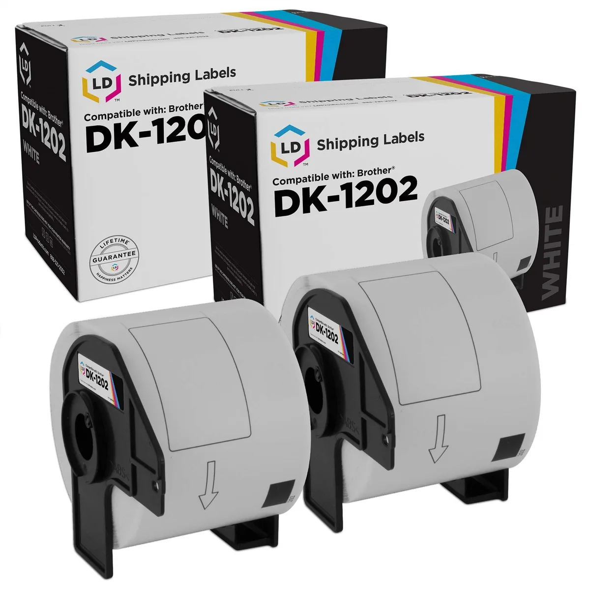 LD Products LD Products Compatible Labels for Brother DK-1202 2.4 in x 3.9 in 300 Labels 2-Pack — product photo