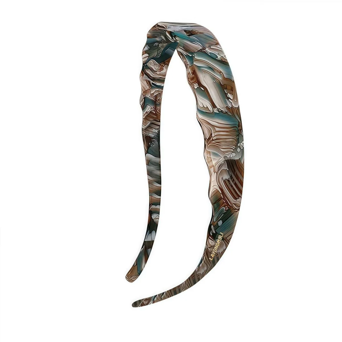  LAYONGMOLI Acetate Headband Blue Marble .79in — product photo