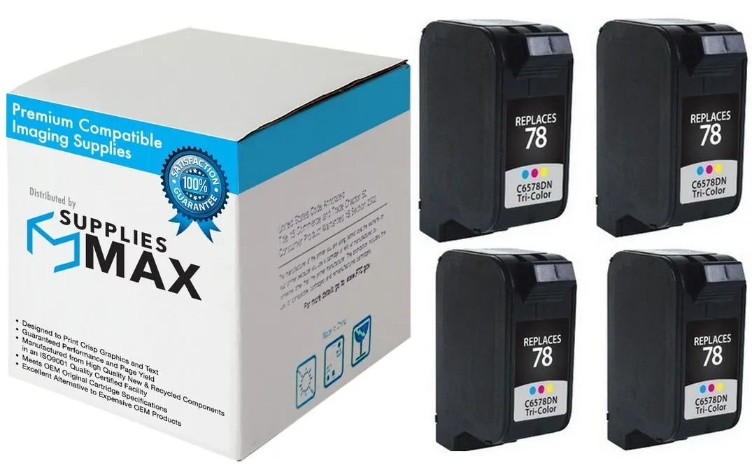 SuppliesMax SuppliesMax HP C9497AN Remanufactured Inkjet Cartridge 4-Pack 970 Pages — product photo