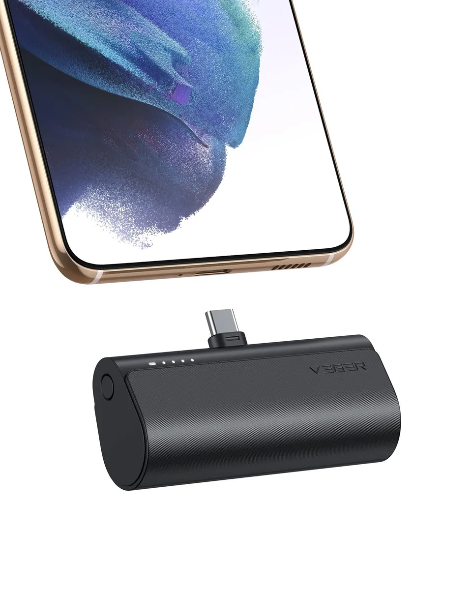  VEGER V0556 5000mAh USB-C Power Bank Black — product photo