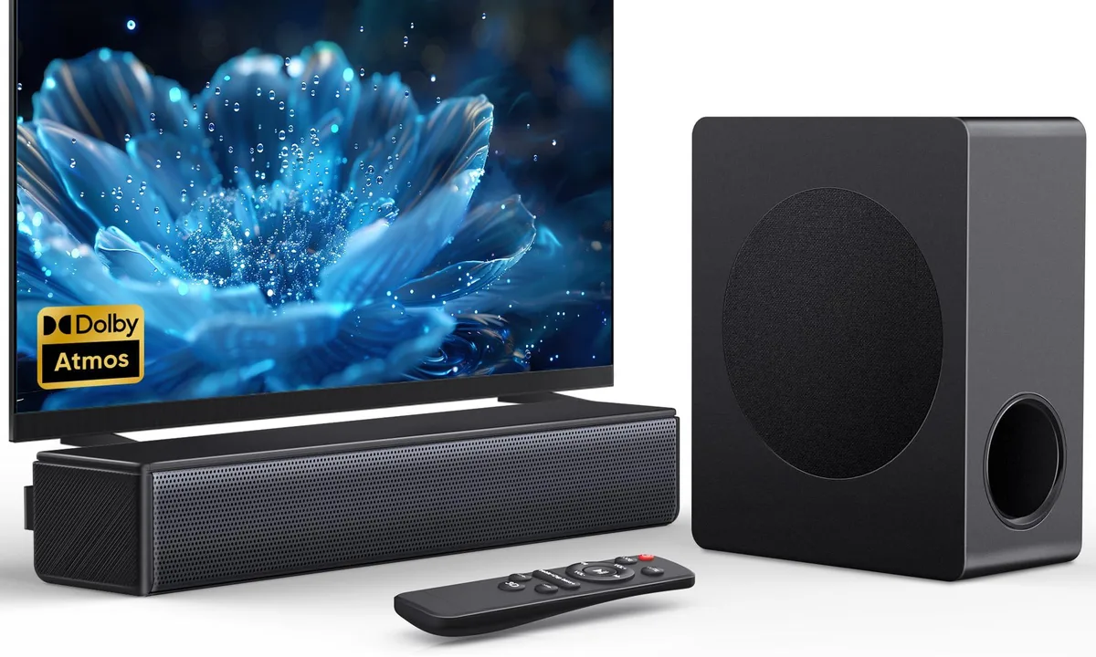Gemini ARIA926DW soundbar and subwoofer system, black finish