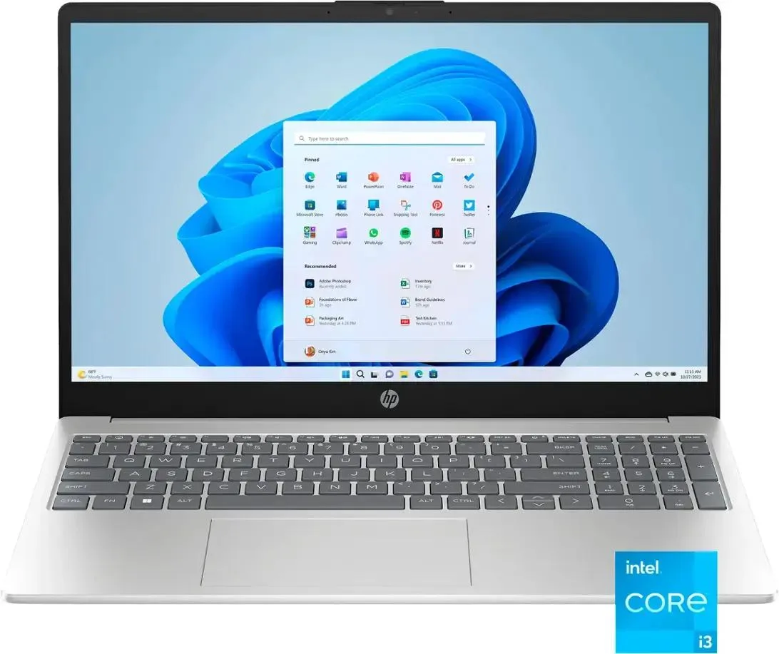 HP HP 15.6" Touch-Screen Laptop Intel Core i3-1215U 8GB 256GB SSD Natural Silver — product photo