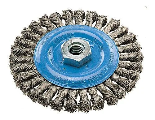Knot twisted wire wheel brush stainless steel 5 inch