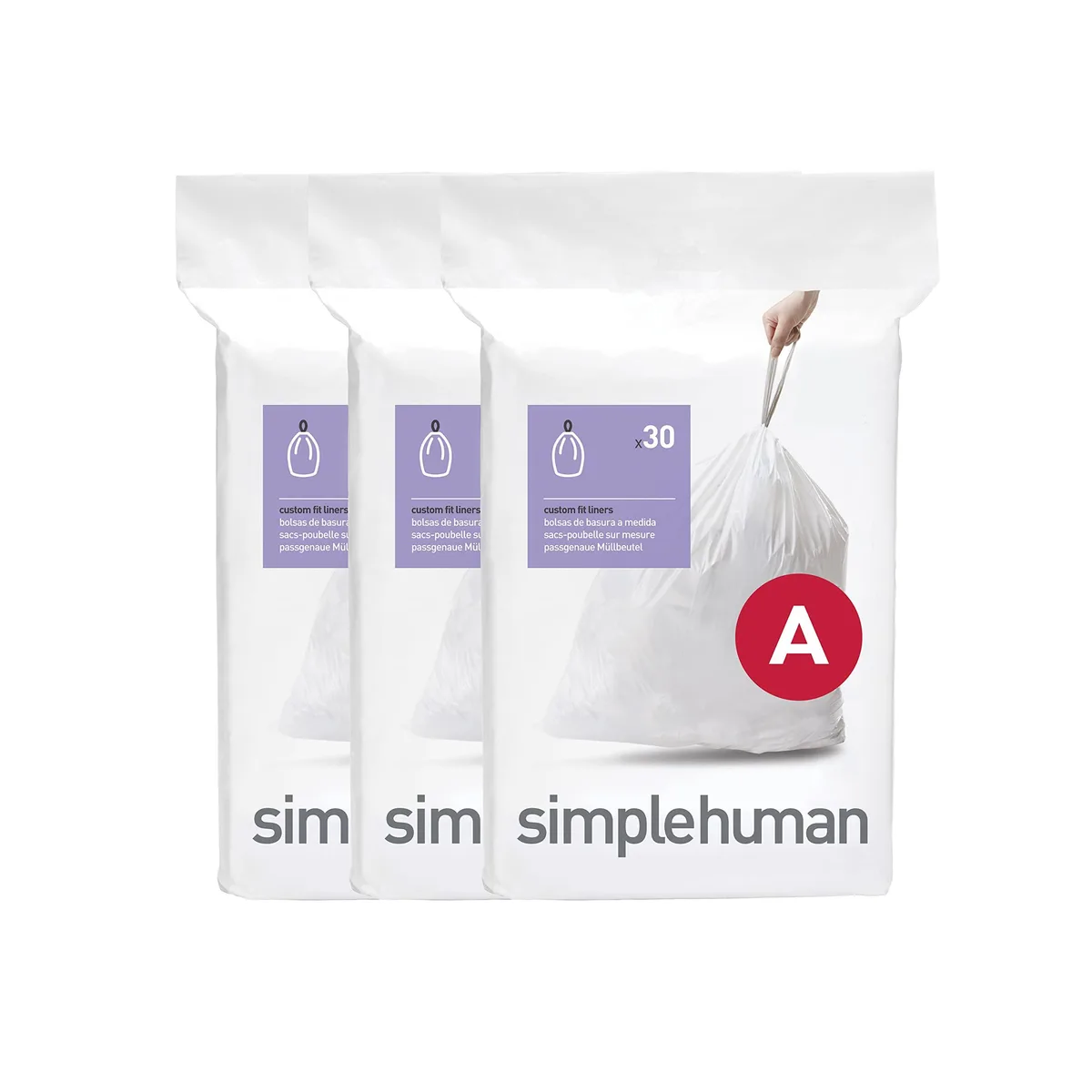 Baldwin Code A 90 Count Custom Fit Liners 4.5 Liter White — product photo