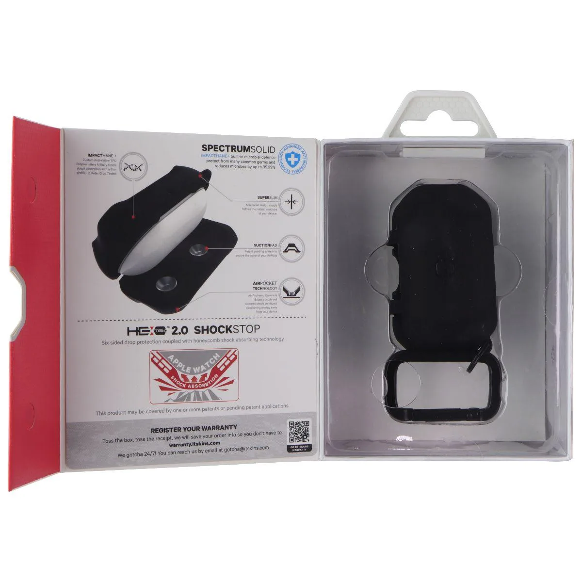 ITSKINS ITSKINS Spectrum Solid Series Case for Samsung Galaxy Buds/Buds+ Black — product photo