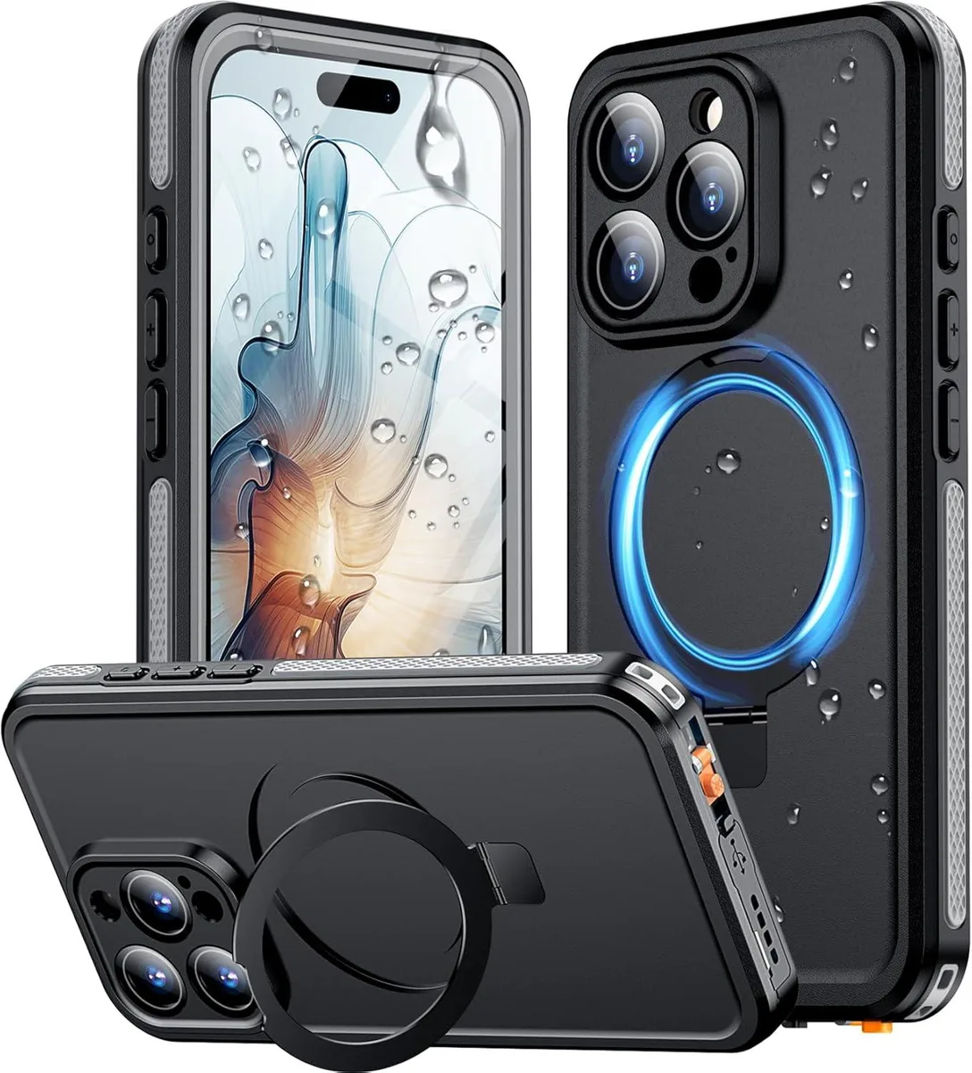 BONAEVER BONAEVER Magnetic Waterproof Case for iPhone 16 Pro Max 6.9" IP68 Black — product photo