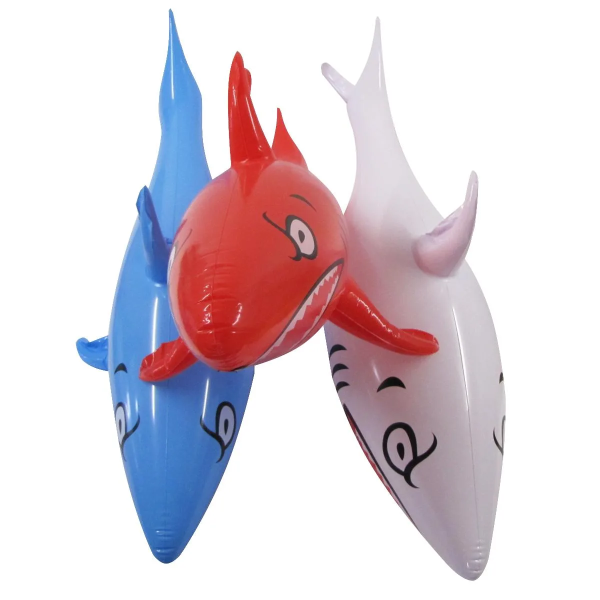 TreasureGurus, LLC TreasureGurus, LLC 3pc Inflatable 45" Shark Set Outdoor Toy — product photo