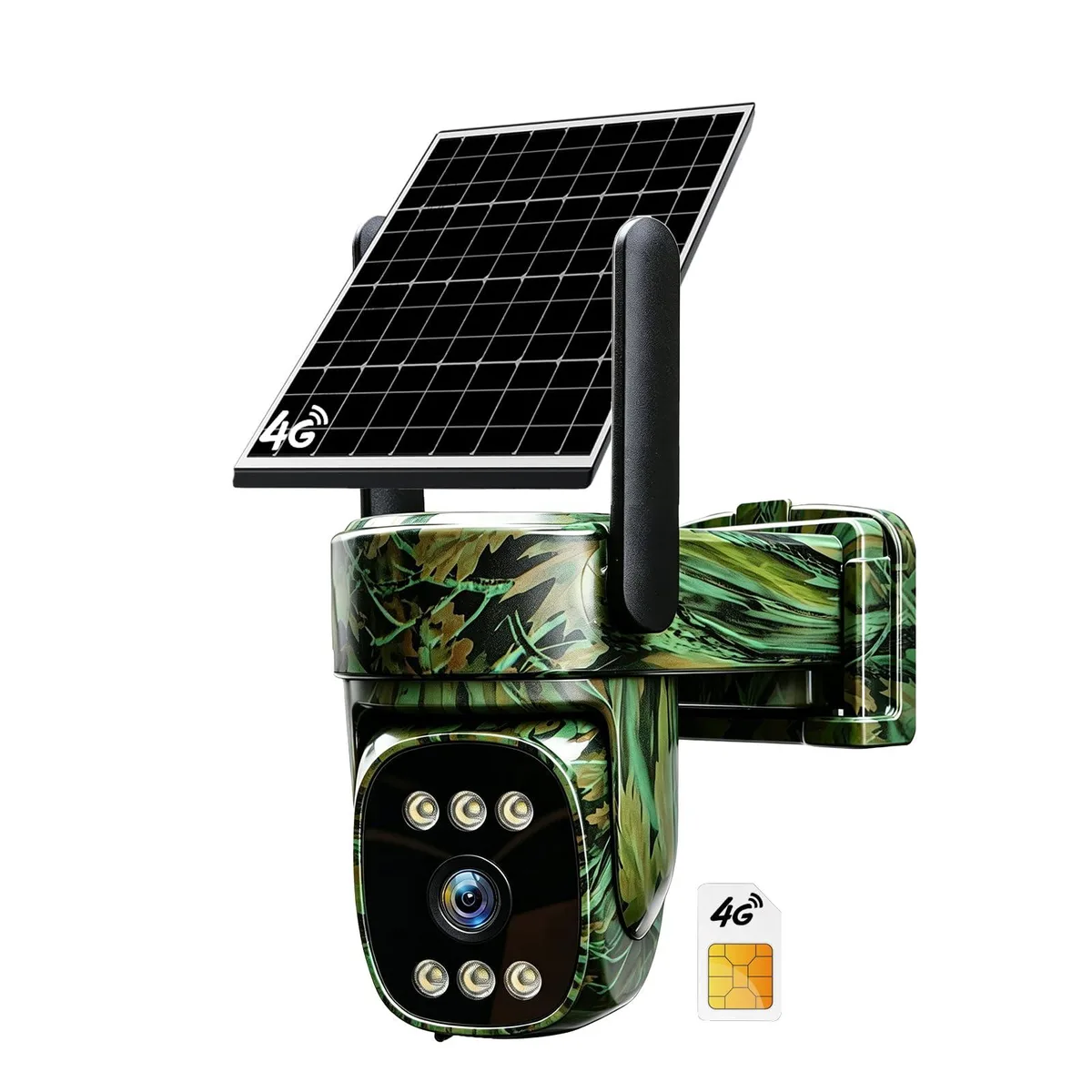 WERWOERAN 4G LTE Cellular Trail Camera 2K 360° Pan Solar Powered Built-in SIM — product photo