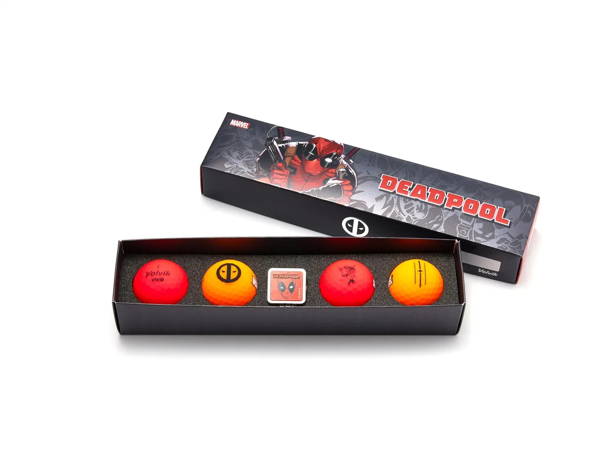 Volvik Volvik Deadpool 3.0 Golf Balls 4-Pack Orange Red — product photo