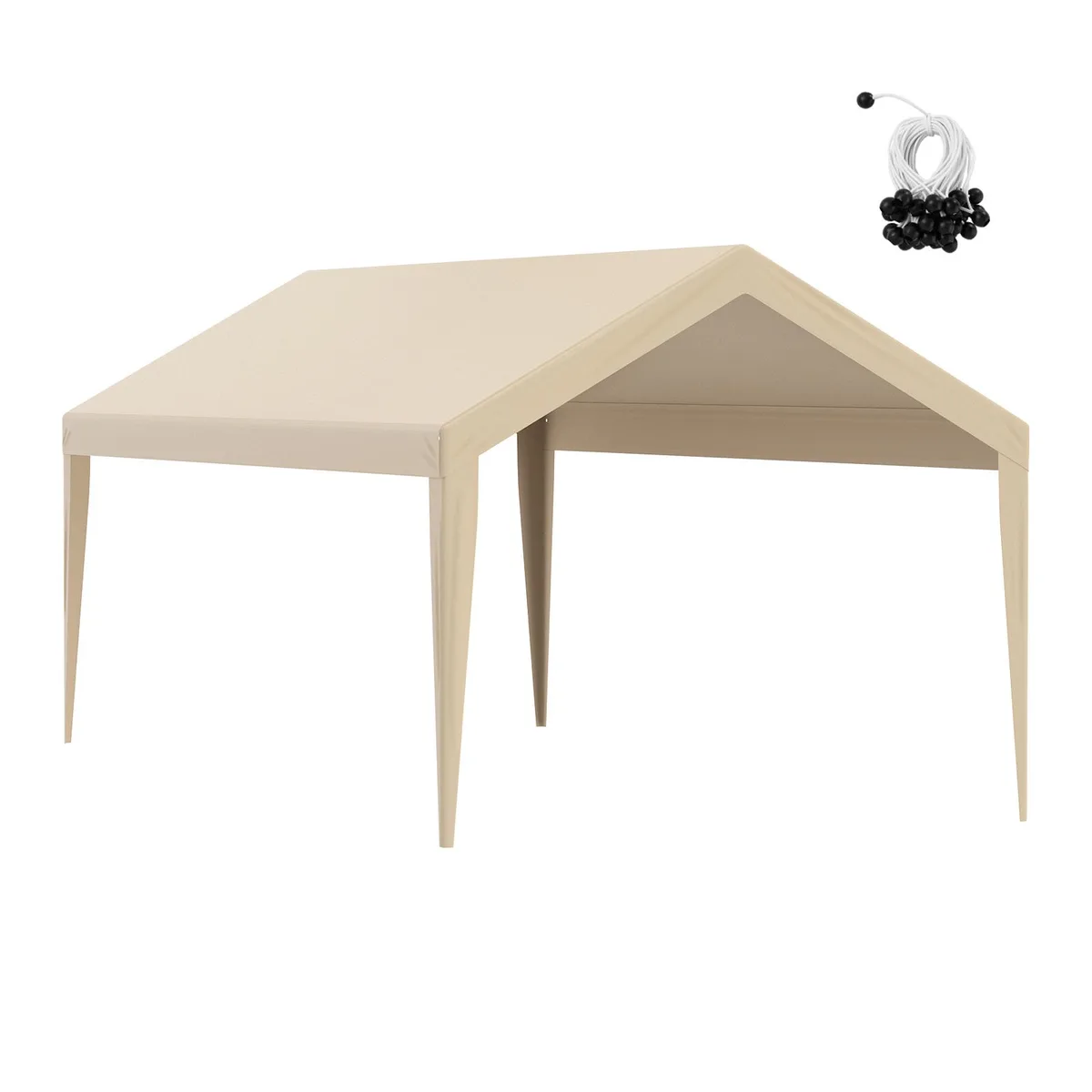VEVOR VEVOR SXYQCPBM10X20 10x20 ft canopy cover beige 210g PE fabric 40 bungees — product photo