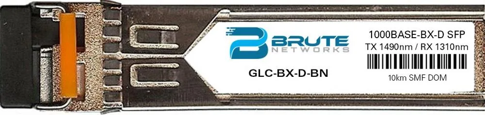 Brute Networks Brute Networks GLC-BX-D 1000BASE-BX-D SFP Transceiver 10km 1490nm/1010nm — product photo