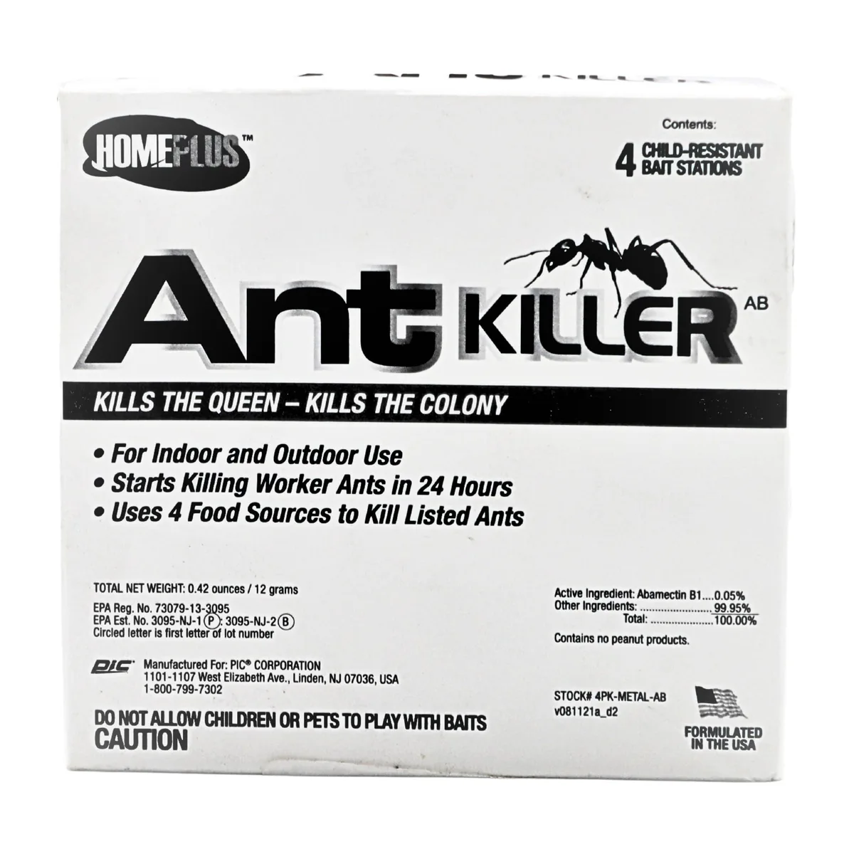 Meterk 4PK-METAL-AB Ant Bait Stations 4 Pack — product photo