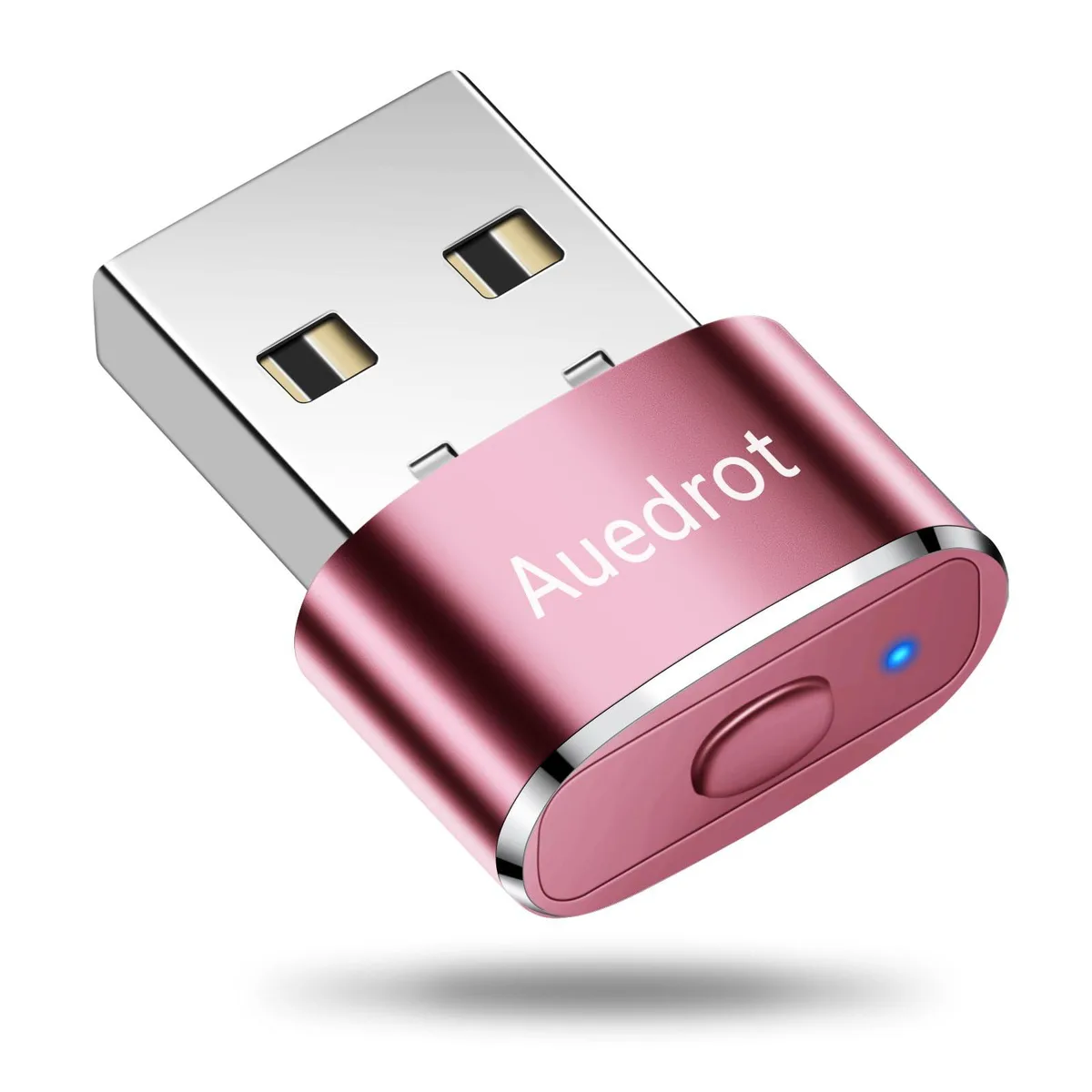 Auedrot Mouse Jiggler Metal Rose Gold USB 2 Modes Switch Button — product photo