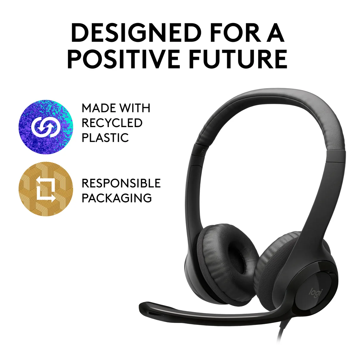 Logitech Logitech H390 USB Headset 981-000014 Black — product photo