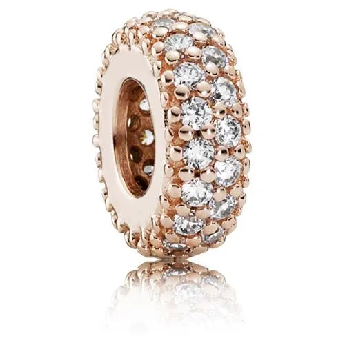 Silver-tone spacer bracelet with 36 handset stones