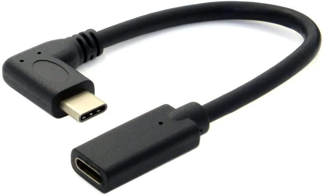 Vszerda Vszerda USB C Extension Cable 90 Degree 0.6ft Male to Female 10Gbps 100W — product photo