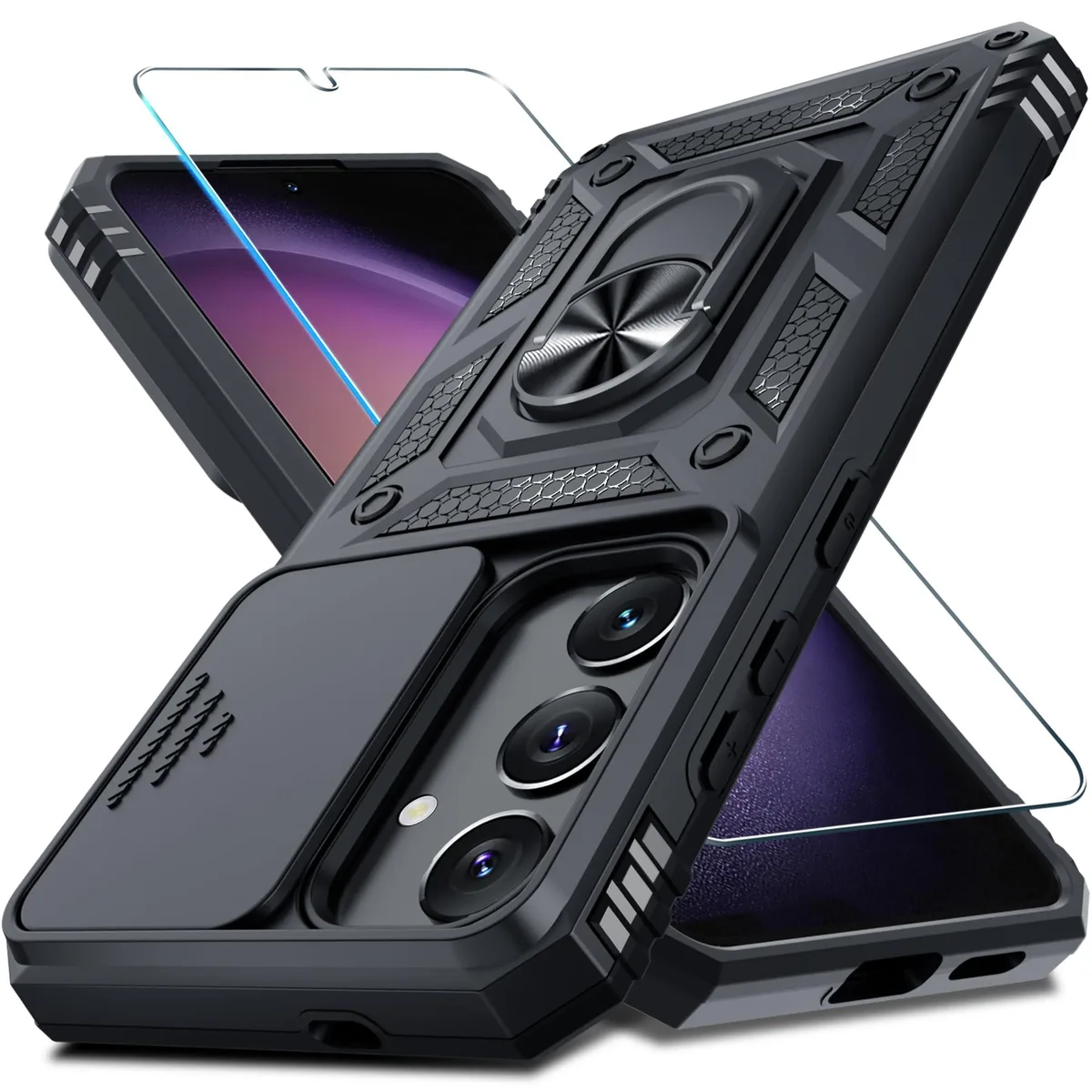  Janmitta Samsung Galaxy S25 Plus/S24 Plus 6.7 inch Case with Slide Camera Cover &amp; Stand — product photo