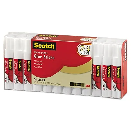  Scotch 9441700 Permanent Glue Stick .28 oz 24/Pack — product photo