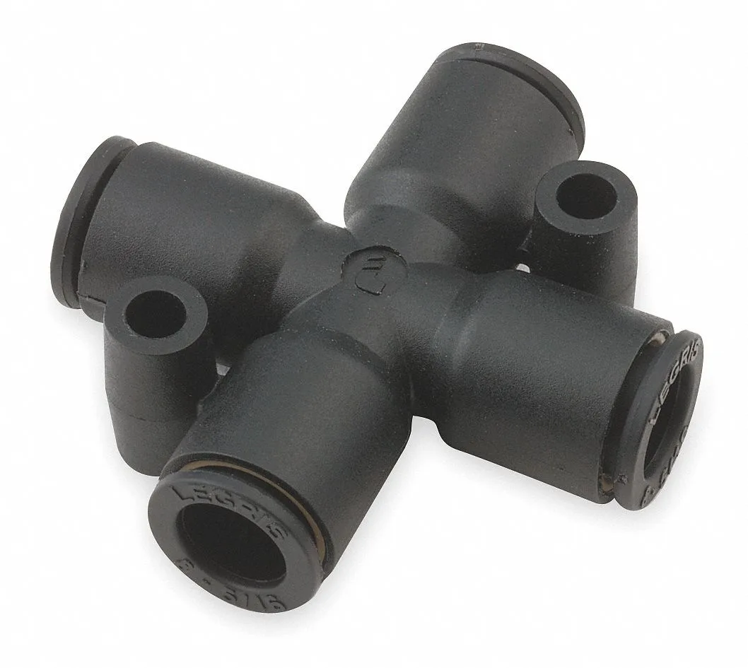 Legris Legris 3107 56 00 Equal Cross 1/4 in Push-Fit Brass/Nylon PK5 — product photo