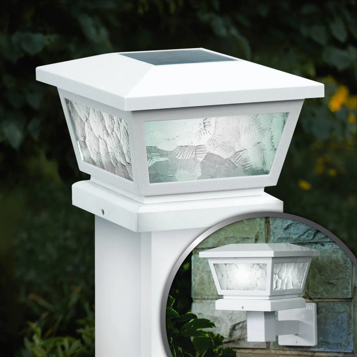 Classy Caps Mfg. Inc. Classy Caps Mfg. Inc. White Fairmont Solar Post Cap 2 Pack 5x5 4x4 3.5x3.5 — product photo