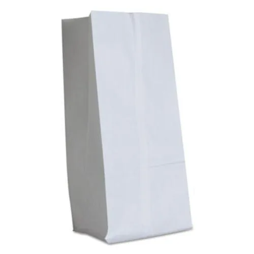 Value Brand Value Brand #16 Grocery Paper Bags White 500/Bundle 7.75" x 4.81" x 16 — product photo