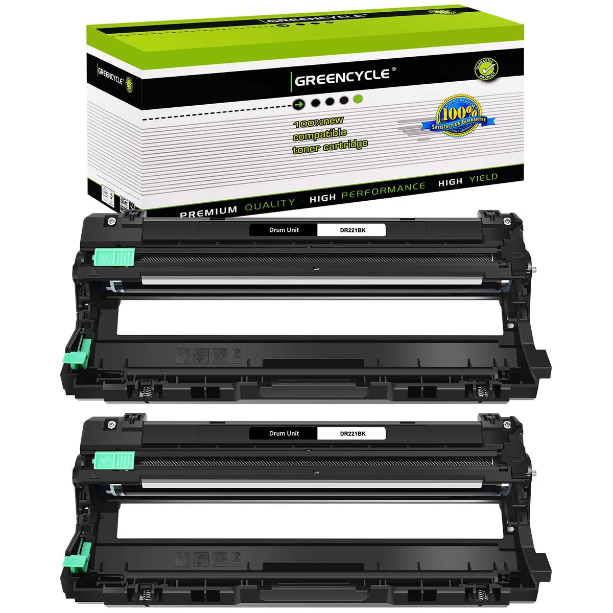 GREENCYCLE GREENCYCLE DR221 Black Drum Unit 2 Pack 15000 Pages — product photo