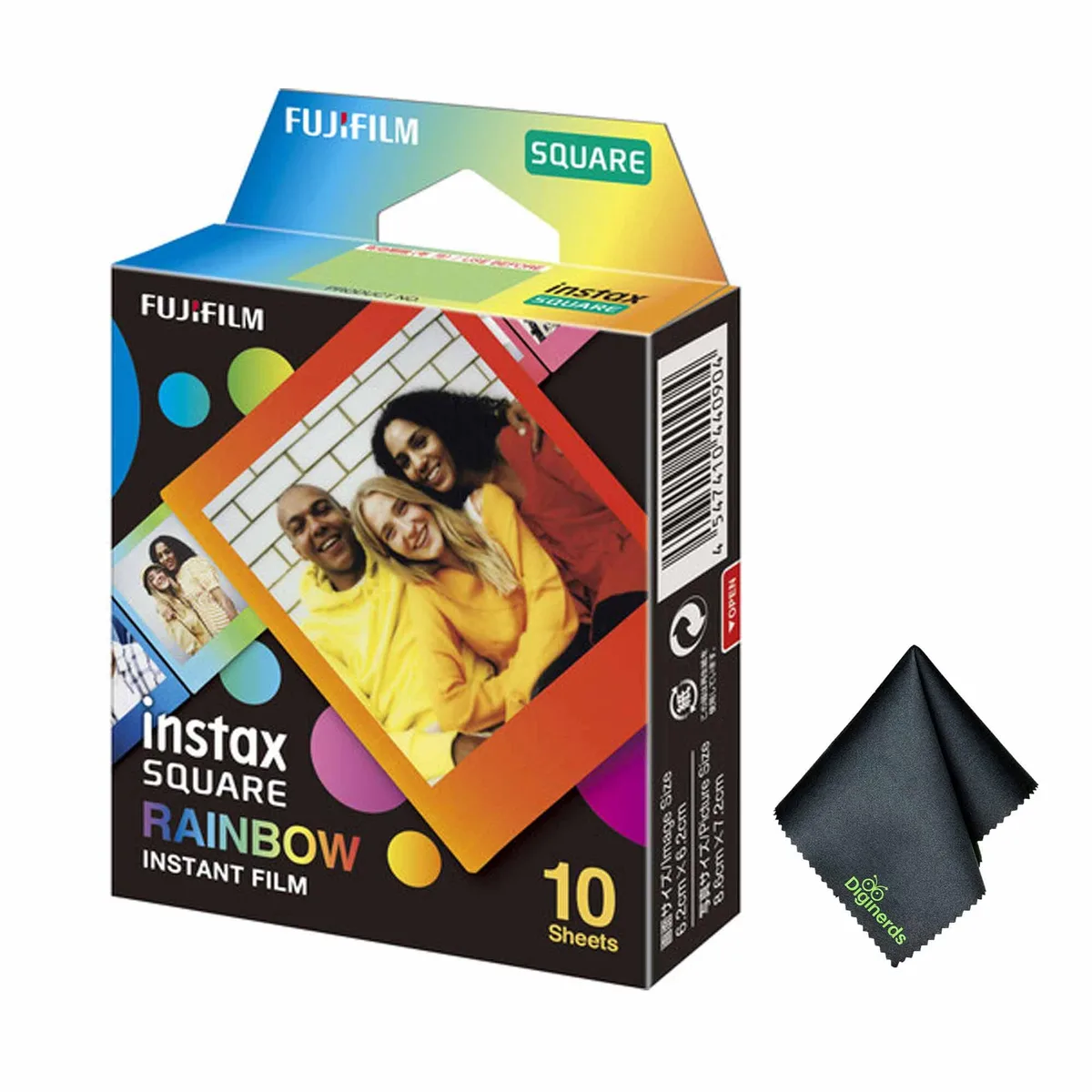 FUJIFILM FUJIFILM INSTAX SQUARE Rainbow Film 10 Exposures + Cloth — product photo