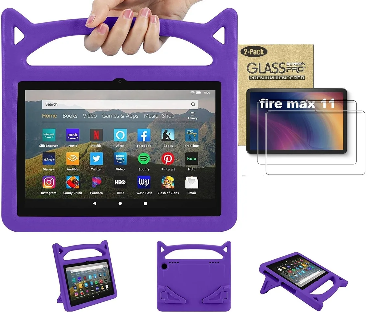 anicestore anicestore Amazon Fire Max 11 Tablet Case Purple 2023 13th Gen — product photo