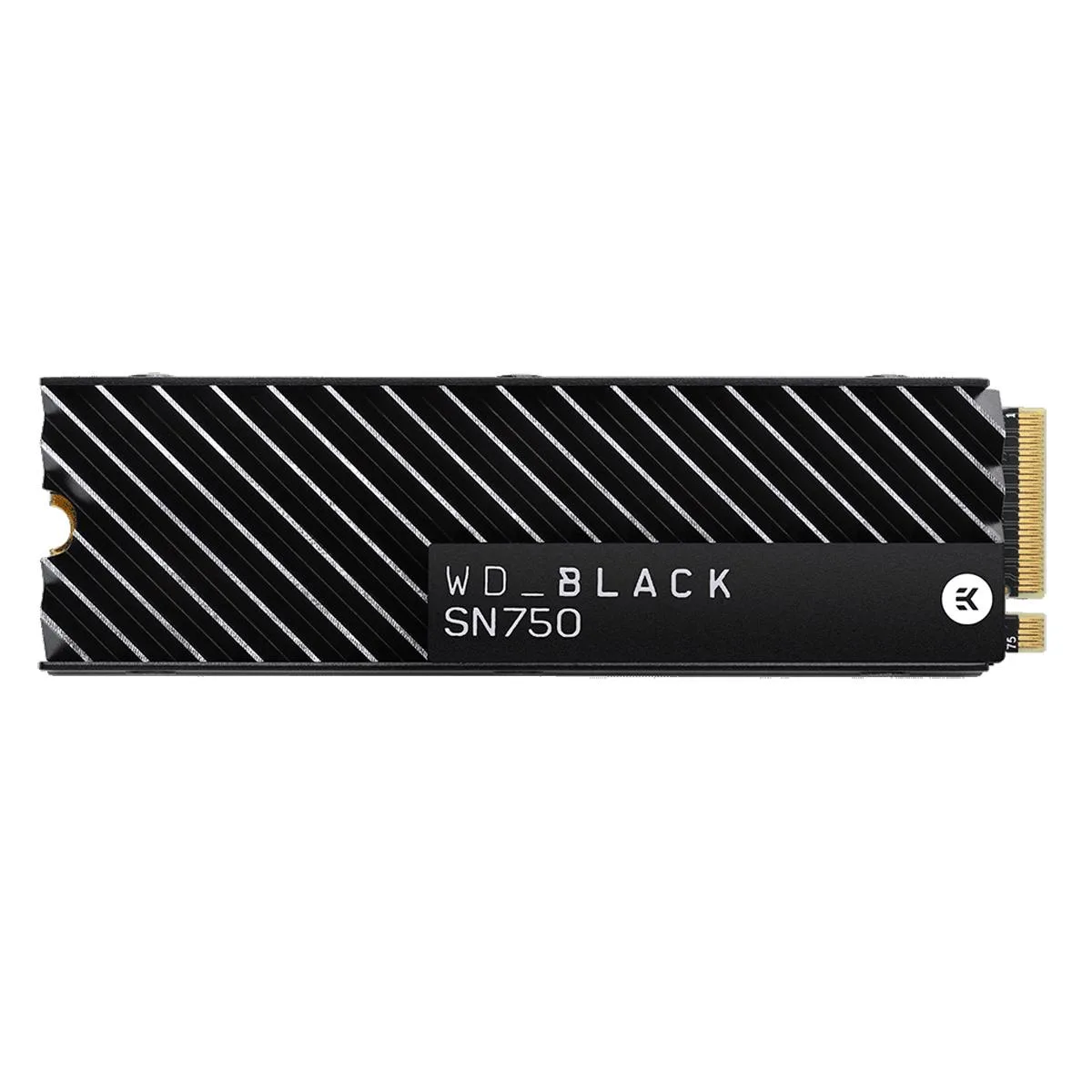 Western Digital Western Digital WD_BLACK SN750 2TB NVMe internal SSD with heatsink — product photo