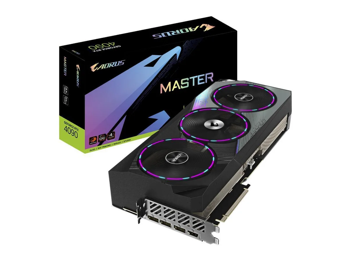 GIGABYTE GIGABYTE GV-N4090AORUS GeForce RTX 4090 24GB GDDR6X graphics card — product photo