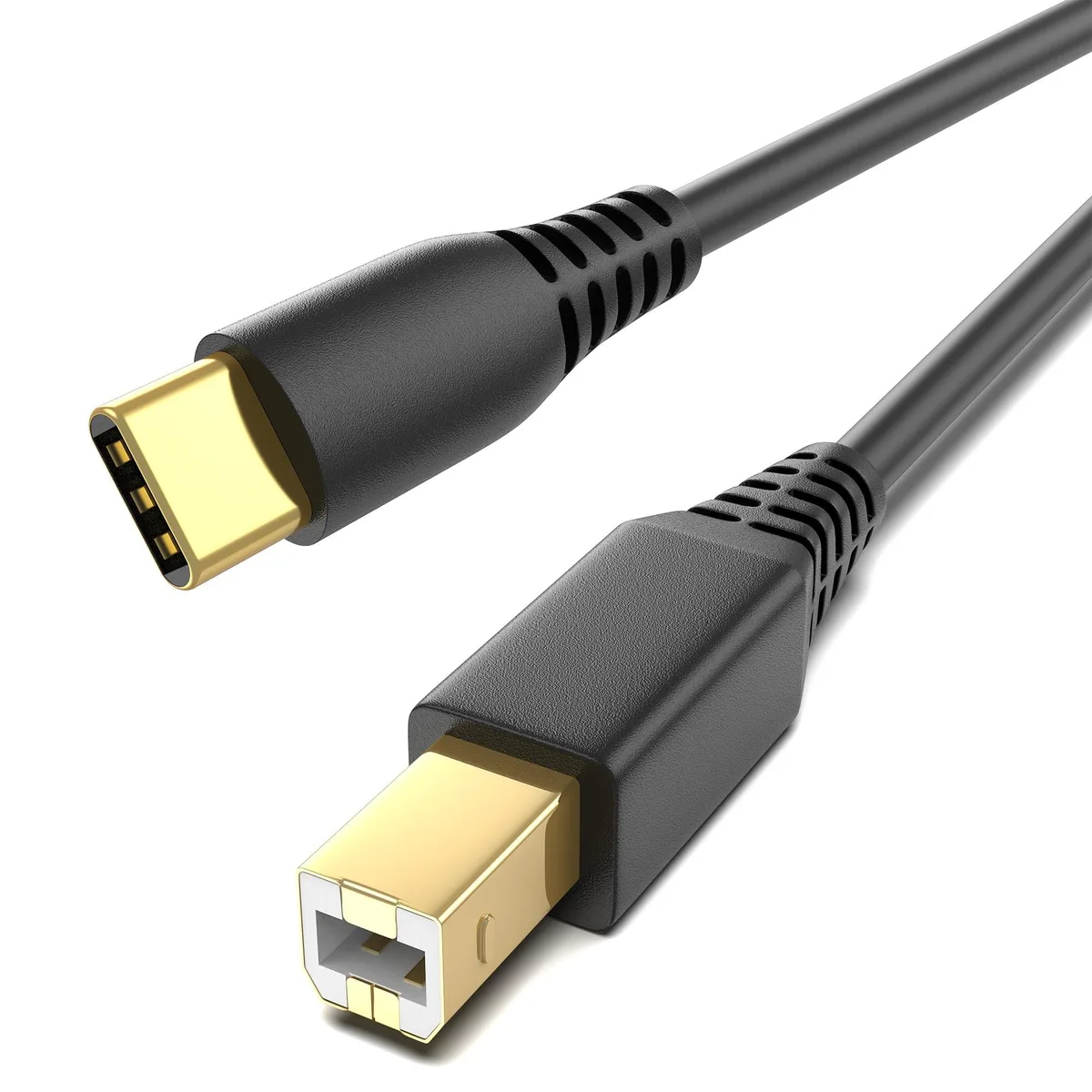  ULIFTUS USB-B to USB-C Cable 6.6ft Gold-Plated 480 Mbps — product photo