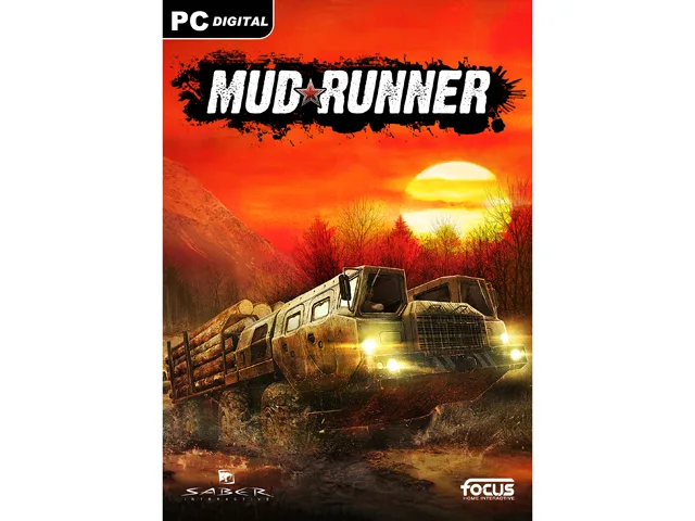 Digital download code card for MudRunner simulator game