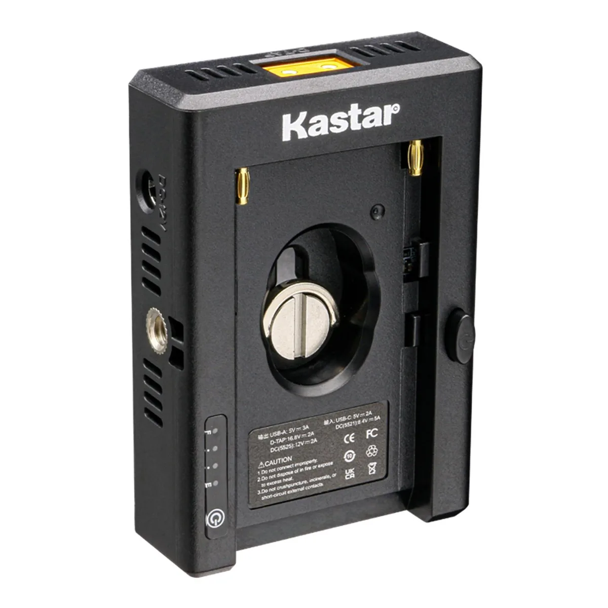 Kastar Kastar NP-F Adapter Plate LED 8.4V 5A 5521 12V 2A 5525 16.8V D-Tap 5V USB — product photo