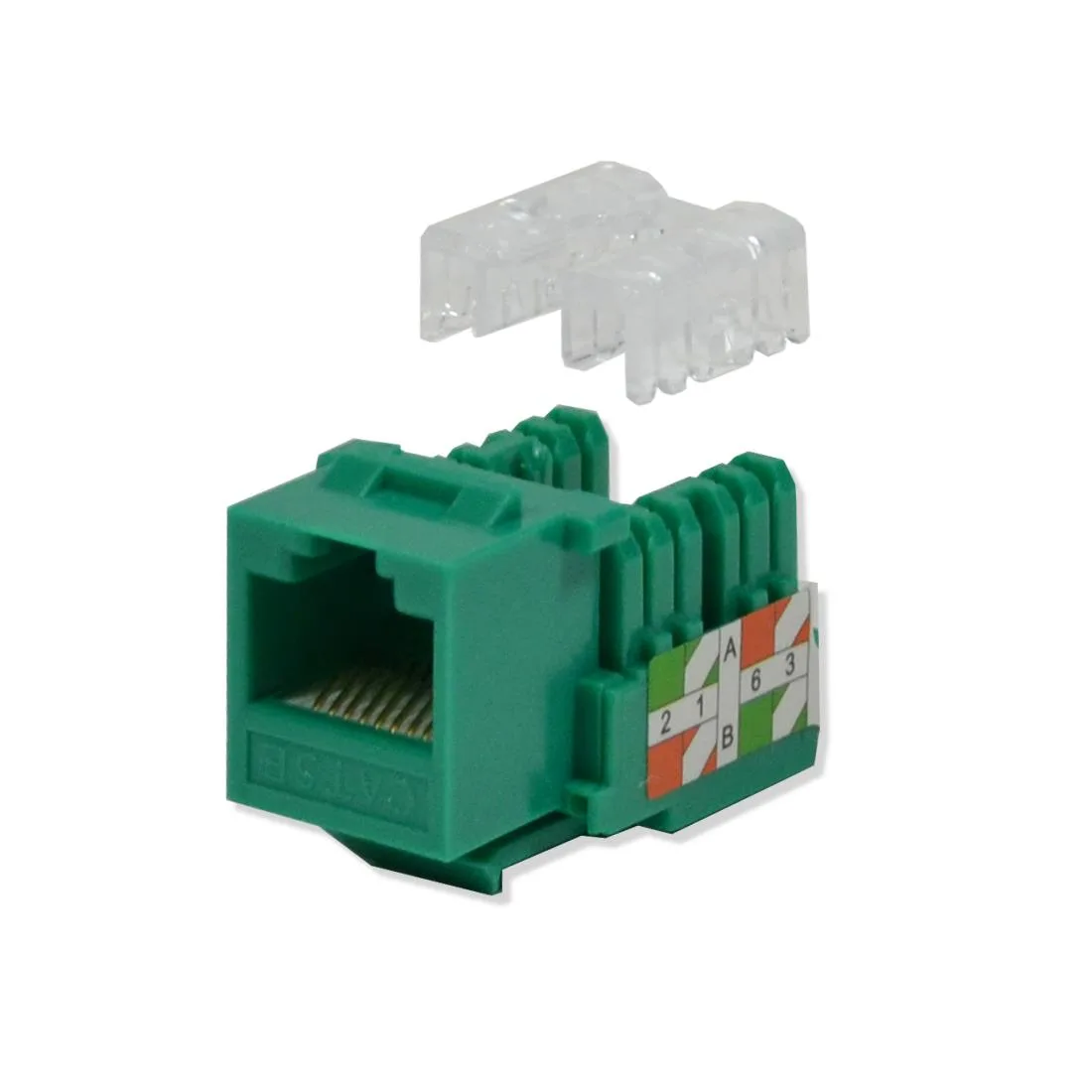 Logico Logico KJ5217-10 Cat5e Keystone Jack Green 10 pack 110 punchdown — product photo