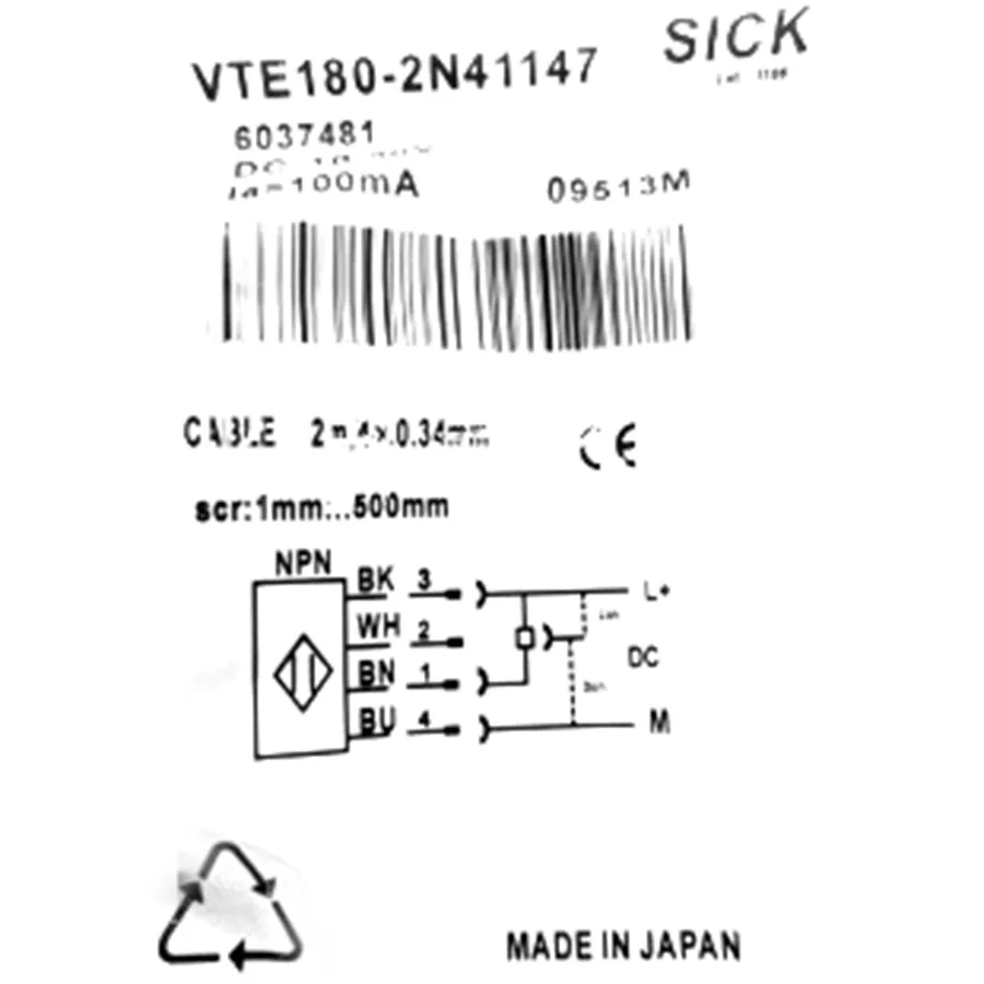 Sick Sick VTE180-2N41147 cylindrical photoelectric sensor NPN — product photo