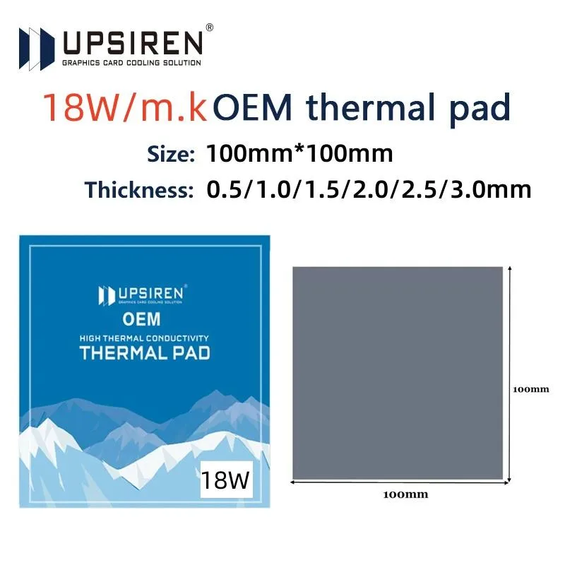 UPSIREN UPSIREN OEM 18W 100x100mm .5mm 23g thermal pad — product photo