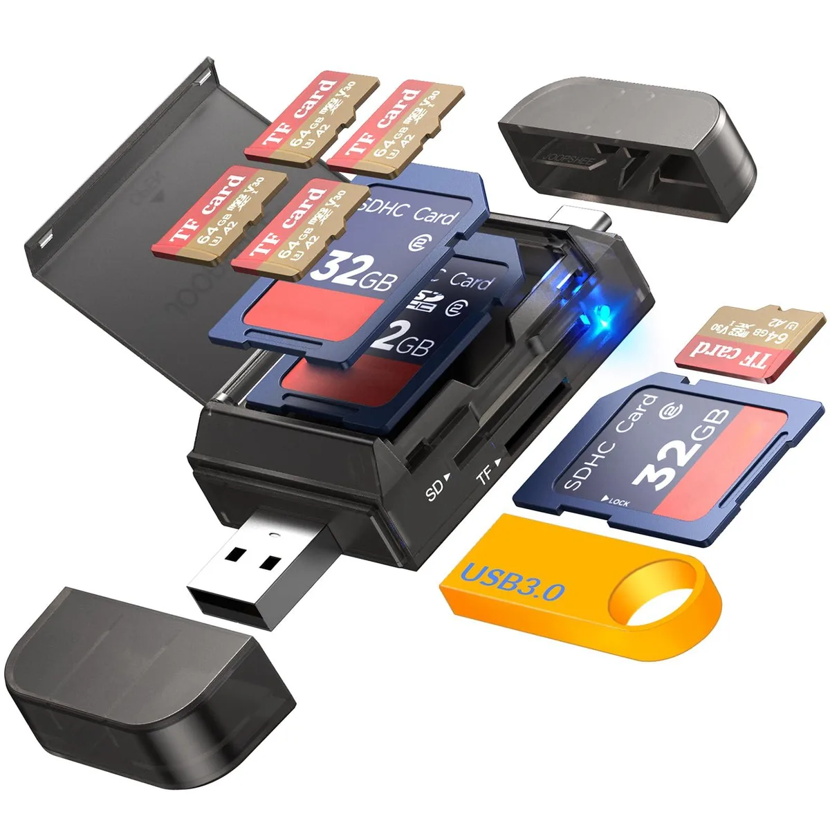  JOOPSHEE 3299 RFID 6-in-1 Card Reader USB 3.0/4.0 — product photo