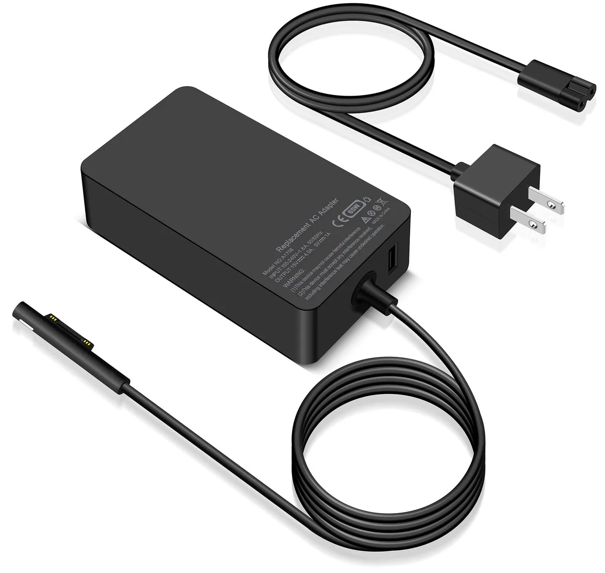 DELL 65W Surface Charger 15V 4A with USB Port — product photo