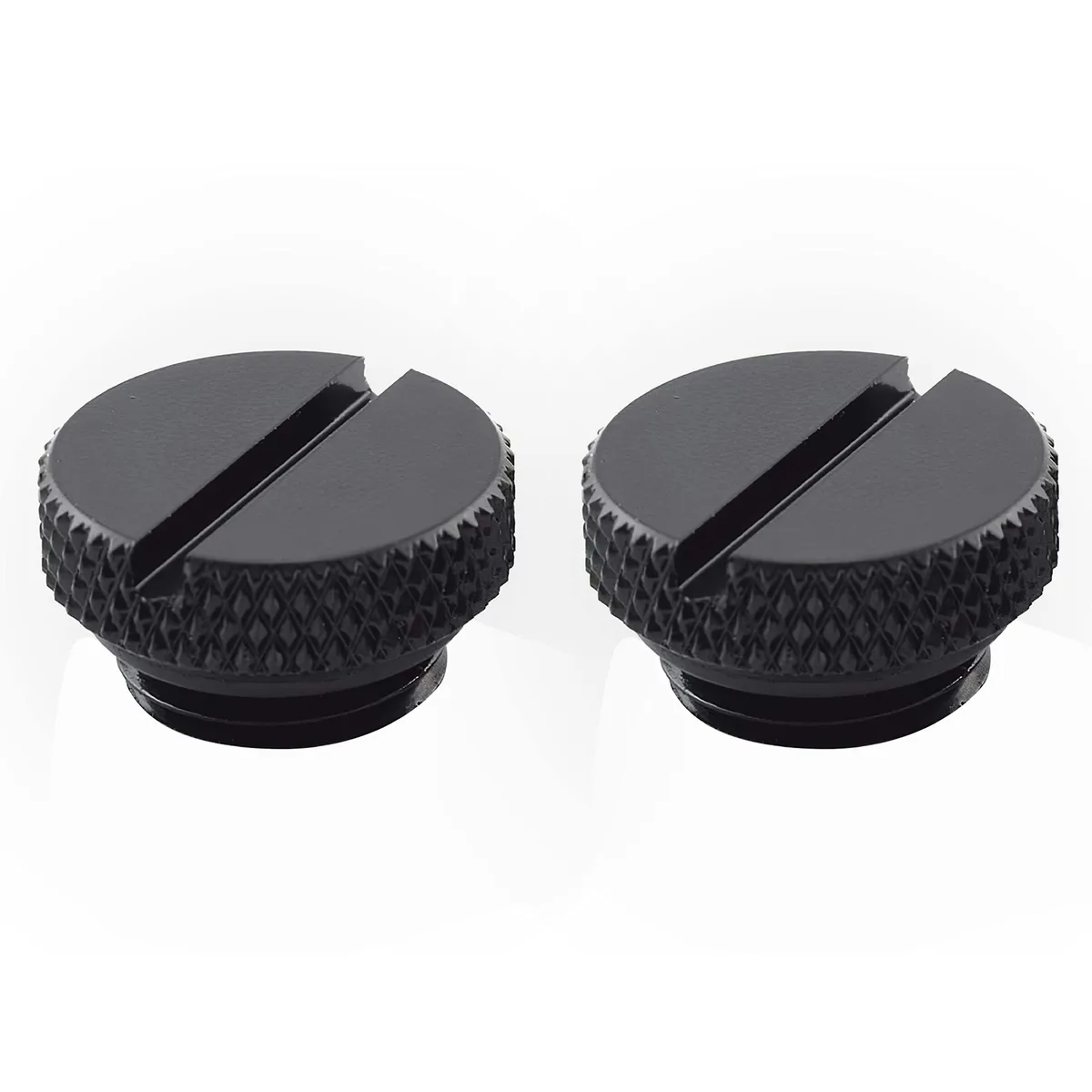 greenDracaena greenDracaena D-Stop-Black-2 G1/4" Brass/Copper Plug Fitting 2-Pack — product photo