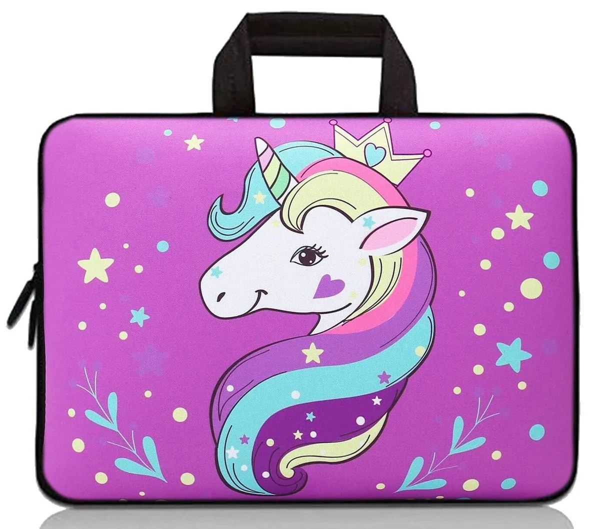 RUYIDAY 7-9 Inch Tablet Sleeve Neoprene Purple Unicorn — product photo