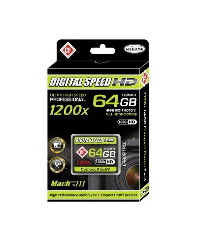Digital Speed Digital Speed 64GB 1200X 160MB/s Class 10 CF memory card — product photo